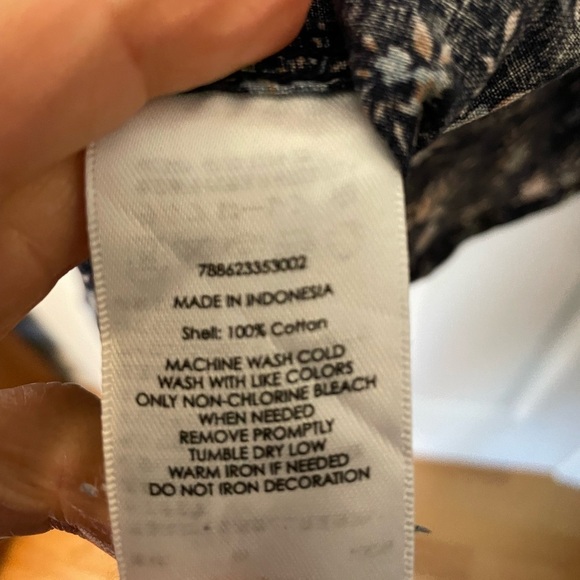 Denim & Supply Blue Floral Large Mens Ling Sleeve - Picture 5 of 6